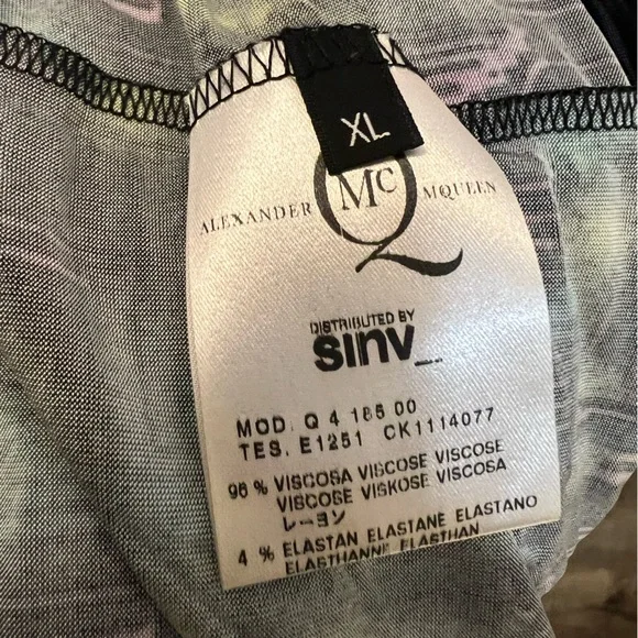 Alexander McQueen Black Multicolor Blouse size XL - Picture 6 of 11